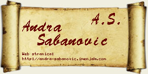 Andra Šabanović vizit kartica
